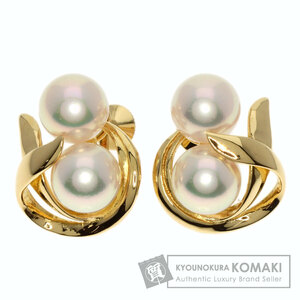 MIKIMOTO ミキモト パール 真珠 イヤリング K18イエローゴールド レディース 中古