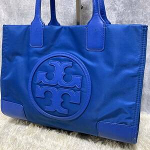 1円〜 トリーバーチ Tory Burch トートバッグ レザー 本革 ナイロン ブルー 青 ビジネス エラ ELLA 肩掛け 通勤通学 ハンドバッグ A4収納