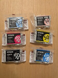 EPSON 純正インク IC6CL50（5色旧デザイン）期限切れ 未使用未開封