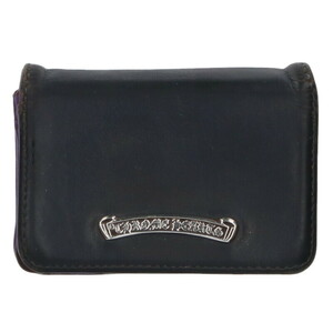 クロムハーツ Chrome Hearts CRD CSE3PKTWDV1 アーチロゴプレート3ポケットレザーカードケース 中古 NO05