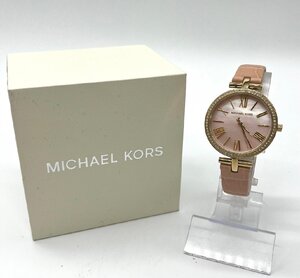 ●美品 MICHAEL KORS マイケルコース 腕時計 MK-2790 レディース シェル文字盤 不動