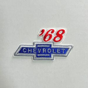 CHEVROLET シボレー 風 アイロンワッペン アップリケ シール 2WAY ワッペン 刺繍ワッペン インパラ ベルエア カプリス モンテカルロ 68