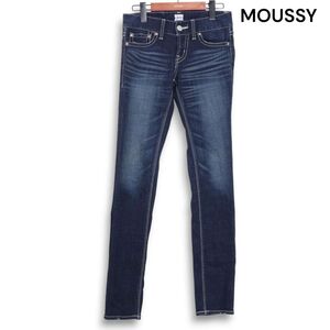 MOUSSY マウジー 通年 USED加工♪ ストレッチ スキニー デニム パンツ ジーンズ Sz.24 レディース　K4B01061_C#R