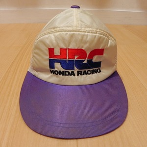 ビンテージ 当時物 ホンダ HRC レーシング メッシュキャップ 帽子 ホワイト フリーサイズ【中古】h