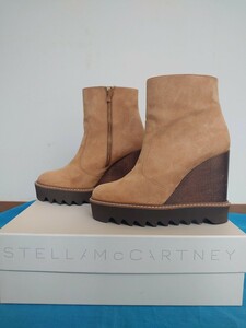 ステラマッカートニー STELLA McCARTNEY フェイクスエード シャークソールウェッジ ブーツ