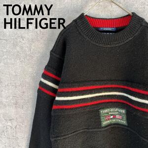 TOMMY HILFIGERレディースウールニット　ボーダーセーターMサイズD1