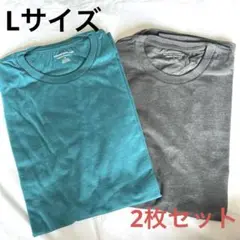 メンズ Tシャツ 夏 半袖 2枚セット トップス グレー グリーン