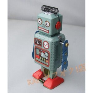 新品☆ロボット ヴィンテージ 機械式 時計仕掛けのメタル歩行ロボット ブリキのおもちゃ 子供ギフト レトロ