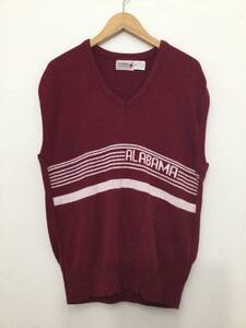 CLIFF EAGLE SWEATERS USA製 コットンニット ベスト ニットベスト Vintage ALABAMA メンズL 良品綺麗