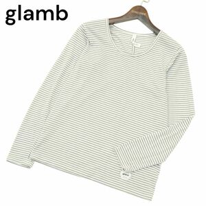 glamb グラム 通年 ボーダー★ 長袖 カットソー ロンTシャツ Sz.2　メンズ 日本製　A4T08434_7#F