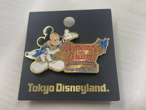 未使用【 東京ディズニーランド 20周年 20th Anniversary ピンバッジ ピンズ ミッキーマウス ■ TDL TDR 】