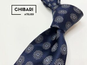 【新古品】LIVERANO&LIVERANO　リベラーノ＆リベラーノ　花柄 ネクタイ 3本以上 送料無料 メンズ ネイビー　光沢　1003014