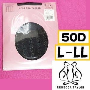 匿名★同梱歓迎【ZZ】★rebecca taylor アングルライン 50デニール タイツ ストッキング パンスト L-LL 日本製