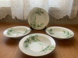 Noritake ノリタケ 日本陶器会社 小皿 深皿 銘々皿 竹図 4枚セット まとめて