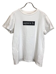 agnes b. × ADAM ET ROPE アニエスベー×アダムエロペ ＢＯＸロゴ　Ｔシャツ　7835SBP5 ホワイト Ｍ 44807620＃2