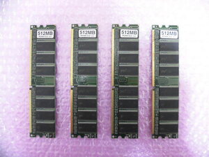 PQI 512MB PC400 CL3 DDR DDR400 (PC3200) 512MB x4 (Total 2GB) 中古正常品