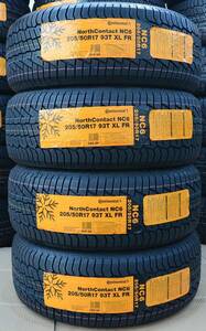 4本セット 205/50R17 93T XL 2023年製造 / コンチネンタル NorthContact NC6 スタッドレス 4本セット