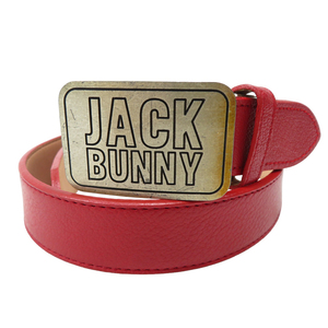 【1円】JACK BUNNY ジャックバニー ロゴバックルベルト レッド系 [240001987255]