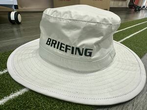 美品☆ブリーフィング、briefing/ハット、ホワイトグレー58cm〜60cm