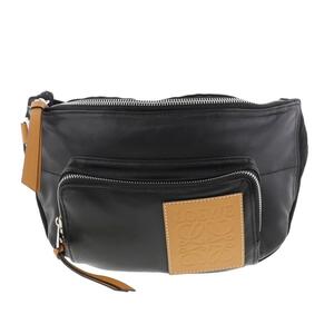 LOEWE （ロエベ） アナグラム レザー ボディバッグ バッグ ウェスト/ボディバッグ Black [ROR]