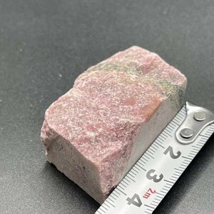 鉱石 標本 ばら輝石 (ばらきせき)　RHODONITE ロードナイト 原石 80g 天然鉱石 パワーストーン 産地不明 置物 ヒーリング (TD9