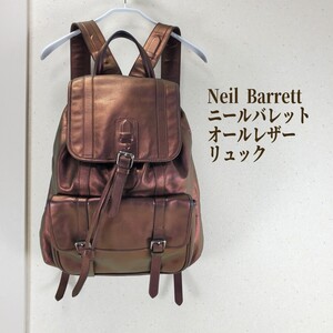 正規品◆Neil Barrett ニール バレット 本革/オールレザー リュックサック バックパック カバン メンズ