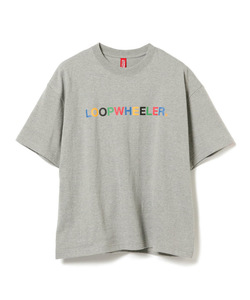 2020ss LOOPWHEELER x BEAMS JAPAN 別注 カラフルロゴ ルーズフィット Tシャツ gray グレー 灰 size: M 新品未使用 即発送可 他多数出品中