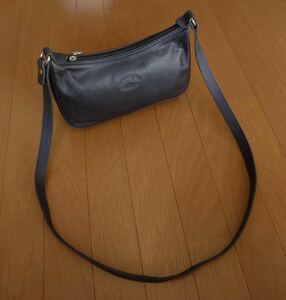 LONGCHAMP ロンシャン レザー ショルダーバッグ/ミニポーチ ポシェット 黒 即決あり！