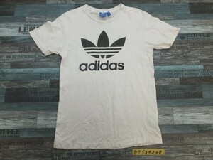 ADIDAS アディダス メンズ トレフォイルロゴプリント 半袖Tシャツ M 白黒