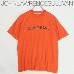 ◆JOHN LAWRENCE SULLIVAN ジョン ローレンス サリバン NEW GRAVE コットン 半袖 Tシャツ オレンジ X