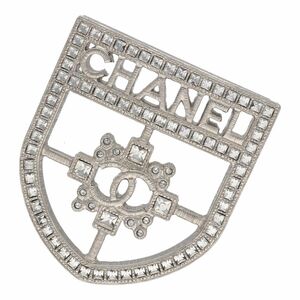 【中古】 CHANEL シャネル ブローチ B20V エンブレム ロゴ ラインストーン ブローチ 23034302 YM