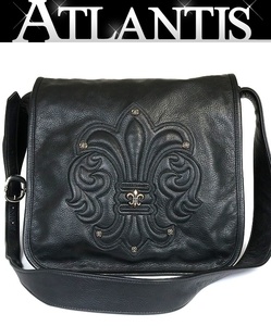 CHROME HEARTS 銀座店 クロムハーツ メールバッグ BSフレア ショルダー メンズ レザー SV925 黒 95098