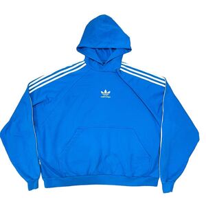 BALENCIAGA バレンシアガ 729322 TNVN2 × adidas Hoodie Large Fit アディダス フーディ スウェット パーカー ブルー系 2 プルオーバー 2