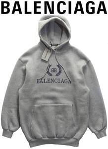 特価セール153,000円新品BALENCIAGAバレンシアガ★スーパーヘビーオンス裏起毛ジャージのフーディー【欧米XS＝日本XS～S