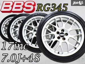 スバル純正 OP STI レガシィ BBS RG345 FORGED 鍛造 17インチ 7J +48 5穴 PCD100 ホイール 215/45ZR17 91W