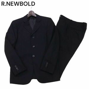 R.NEWBOLD ポールスミス 春夏 背抜き★ 3B セットアップ スーツ Sz.S　メンズ 黒 無地　I4T01033_3#M