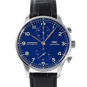 IWC ポルトギーゼ クロノグラフ 150イヤーズ 創立150周年記念2000本限定 IW371601 ブルー文字盤 中古 腕時計 メンズ