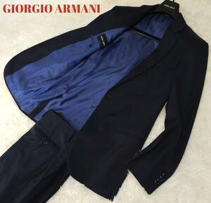 極美品 ジョルジオアルマーニ シングルスーツ 高級ボタン　セットアップ　総柄　GIORGIO ARMANI 　メンズ　春夏