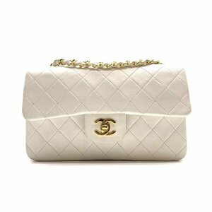 CHANEL シャネル A01113 マトラッセ23 ダブルフラップ ショルダーバッグ ヴィンテージ 白 ホワイトゴールド金具 レディース 管理RY23000102