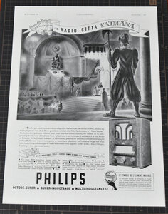 PHILIPS　フィリップス　ラジオ　１９３５年　オリジナル　フランス雑誌広告　フランス