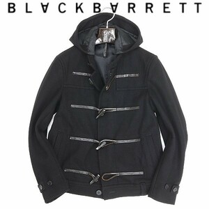 ◆BLACKBARRETT by NEIL BARRETT ブラックバレット バイ ニールバレット トグルボタン ウール ショート ダッフル コート 黒 ブラック 2