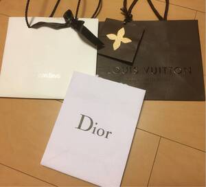 JUSTIN DAVIS/Dior/LOUIS VUITTON/ショッパー、紙袋/セット販売