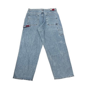 【W40】USA古着 90s　TOMMYJEANS　ペインターパンツ 40インチ　ブルー　BIGSIZE