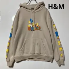 H&M 古着 ザ・シンプソンズ ビッグプリント プルオーバー パーカー