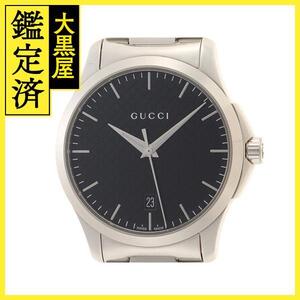 GUCCI グッチ Gタイムレス 126.4 SS ステンレススチール ブラック クォーツ 【460】2148103744488