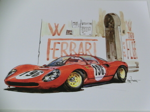 bowイラスト-103/Ferrari Dino 206SP /フェラーリ ディーノ 206SP