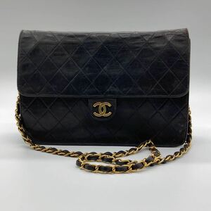 ★CHANEL シャネル マトラッセ チェーン ショルダー バッグ ヴィンテージ　ココマーク シングルフラップ　25cm