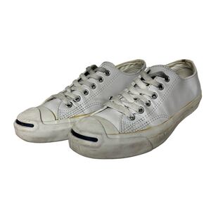 BA472 CONVERSE コンバース ジャックパーセル メンズ ローカットレザースニーカー US4.5 23.5cm ホワイト 本革