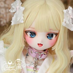 ＊labear＊ DDH-01 SW肌☆ ソフビ盛り 開口 カスタムヘッド ＋ 自作アイ3種類＋舌パーツ☆ MDD ドルフィードリーム 