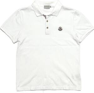 正規品 MONCLER MAGLIA POLO MANICA CORTA ホワイト S モンクレール ポロシャツ 本物